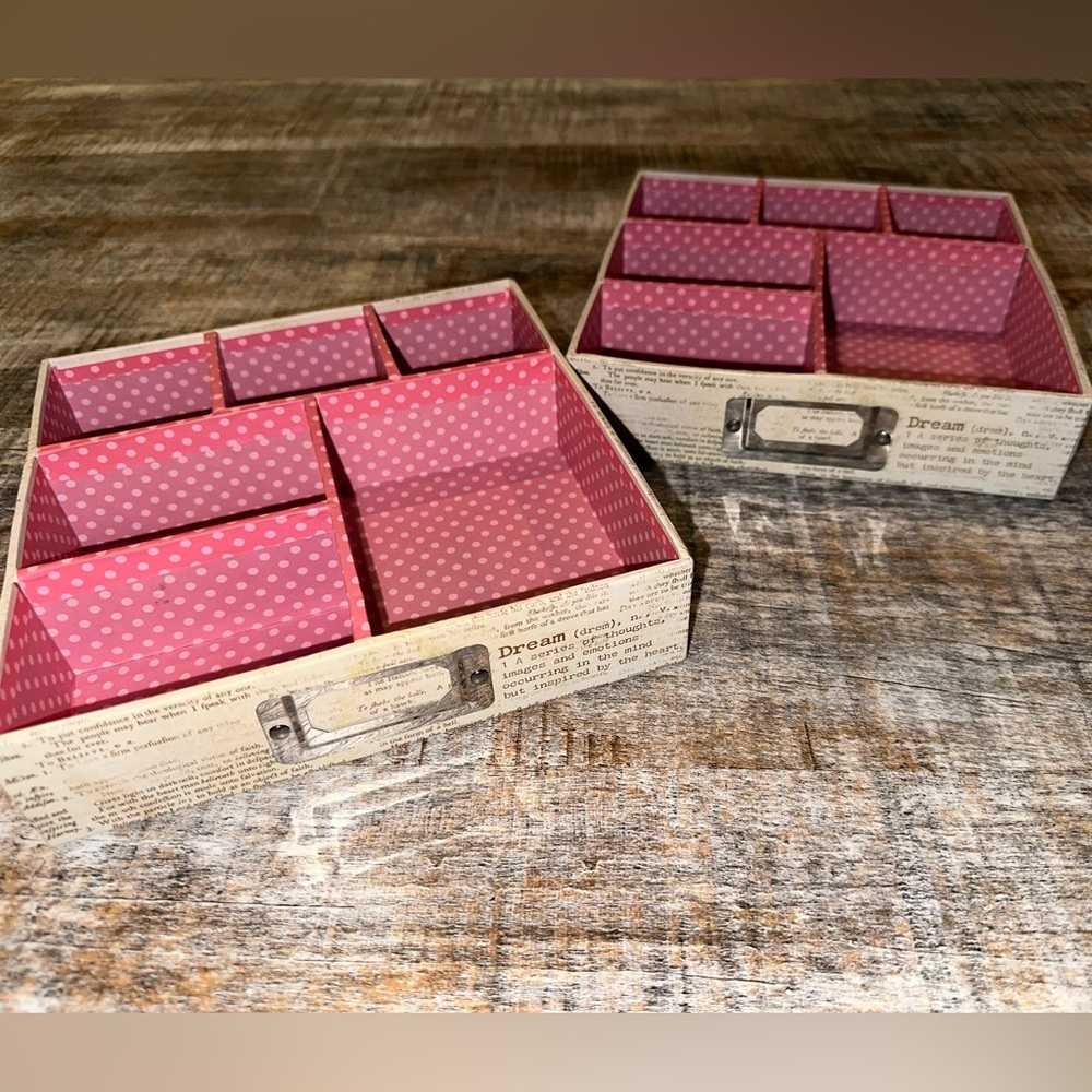 Set of Two Desk Organization Trays